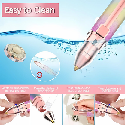 2 In 1 Electric Eyebrow Trimmer And Shaver, Flawless Hair Remover 2 In 1 Hair Remover Trimmer For Women, Flawless Facial Machine Razor, Painless Eyebrow Removal (rechargeable)